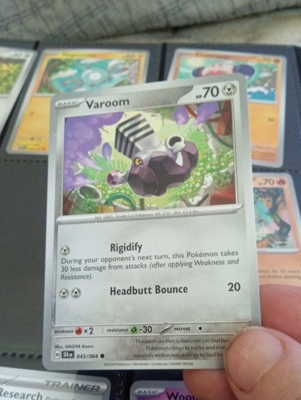 Pokemon Varoom TCG Card - Purple, Silver Artwork